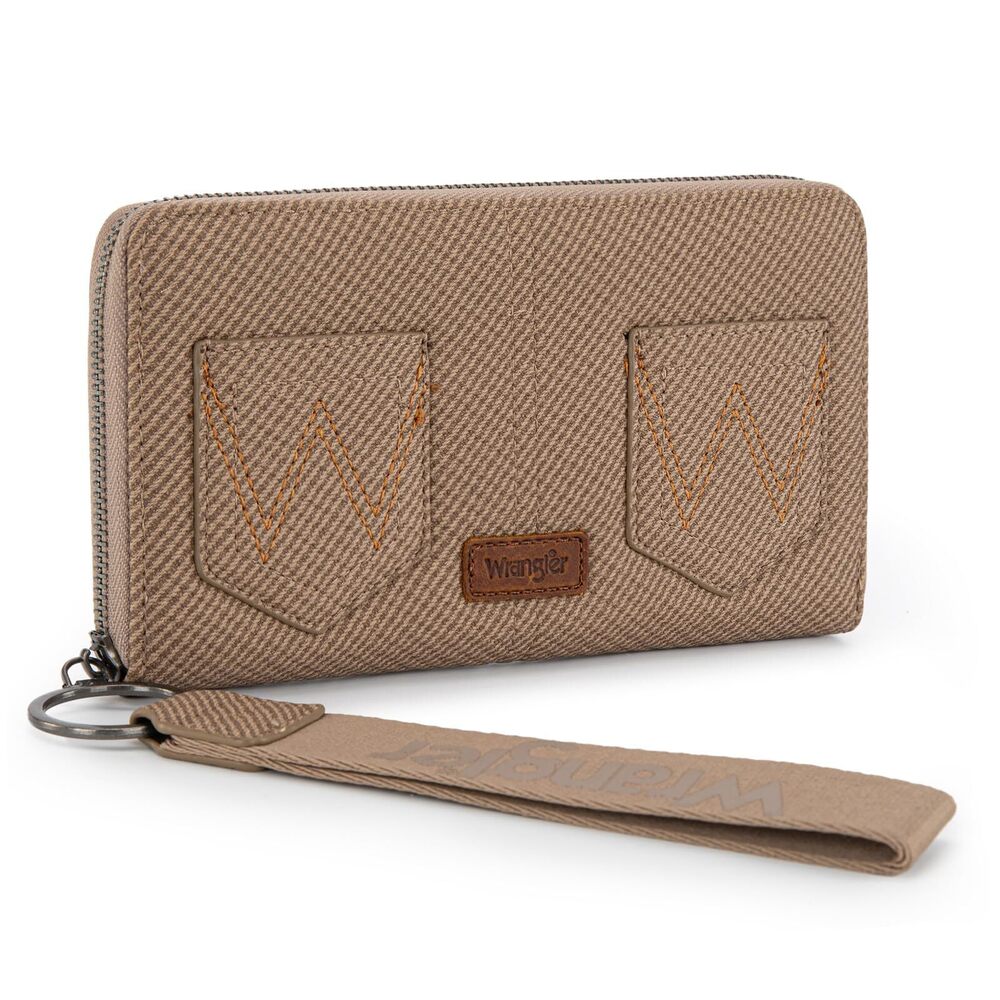2693 Wrangler Wallets Bifold RFID Blocking Wristlet Wallets Clutch Large